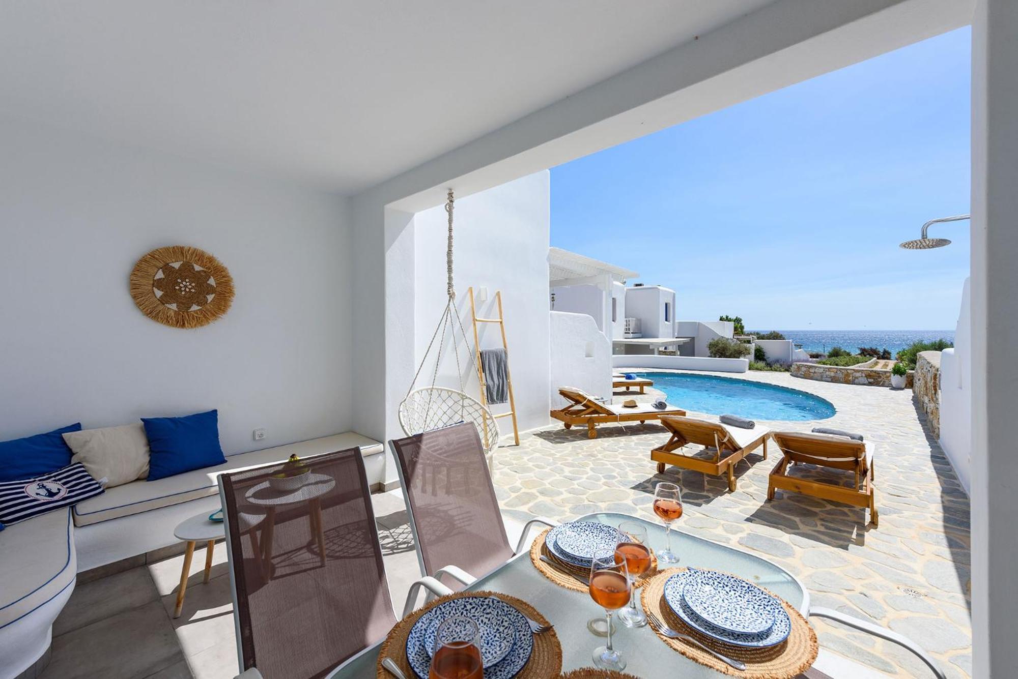 Helen Beach Front Luxury Villas Kastraki  ภายนอก รูปภาพ